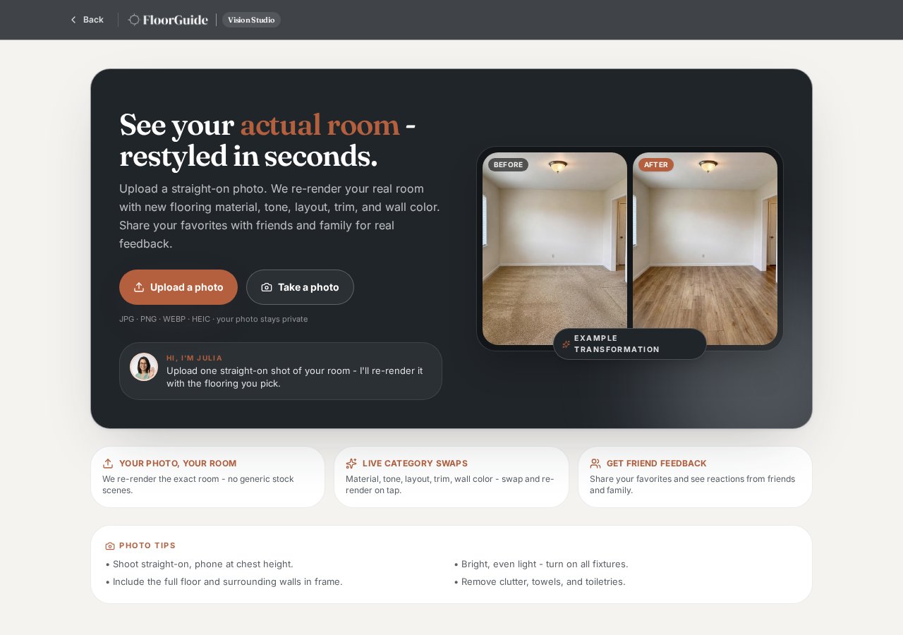 FloorGuide.app Material Visualizer